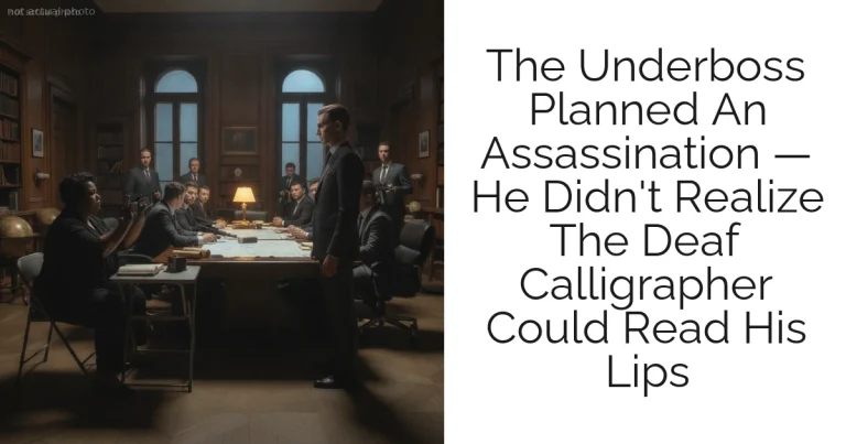 The Underboss Planned An Assassination — He Didn't Realize The Deaf Calligrapher Could Read His Lips