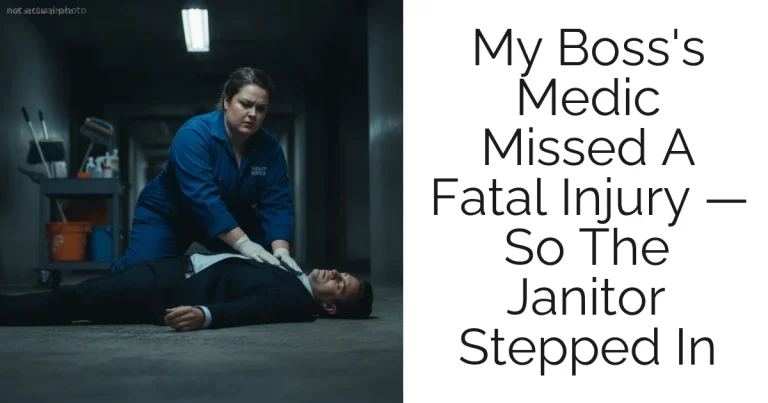 My Boss's Medic Missed A Fatal Injury — So The Janitor Stepped In