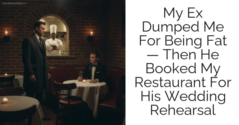 My Ex Dumped Me For Being Fat — Then He Booked My Restaurant For His Wedding Rehearsal