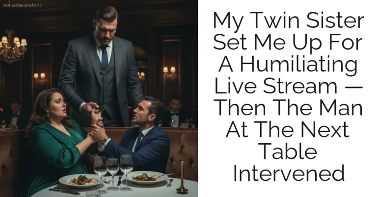 My Twin Sister Set Me Up For A Humiliating Live Stream — Then The Man At The Next Table Intervened