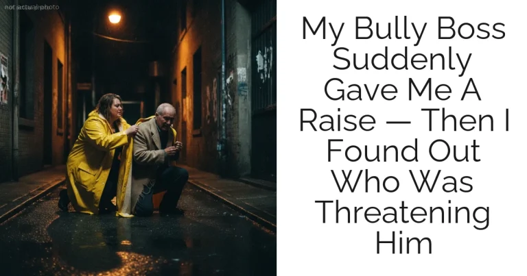 My Bully Boss Suddenly Gave Me A Raise — Then I Found Out Who Was Threatening Him