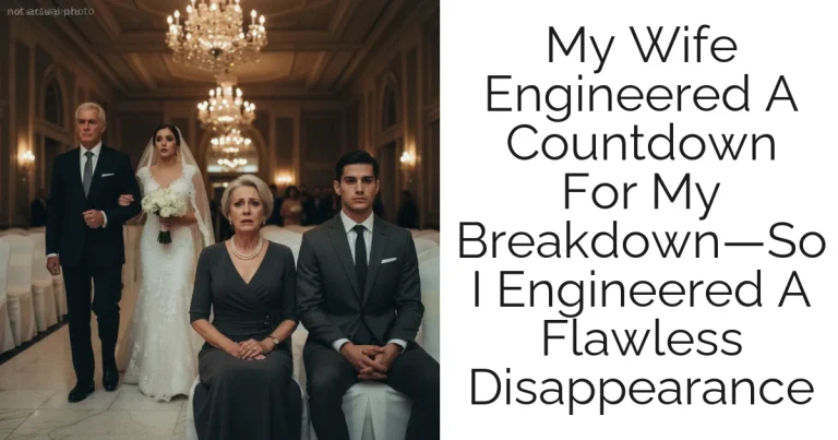 My Wife Engineered A Countdown For My Breakdown—So I Engineered A Flawless Disappearance