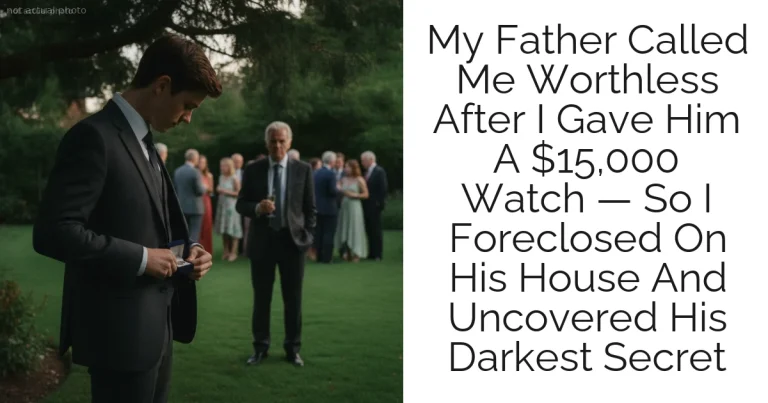 My Father Called Me Worthless After I Gave Him A $15,000 Watch — So I Foreclosed On His House And Uncovered His Darkest Secret