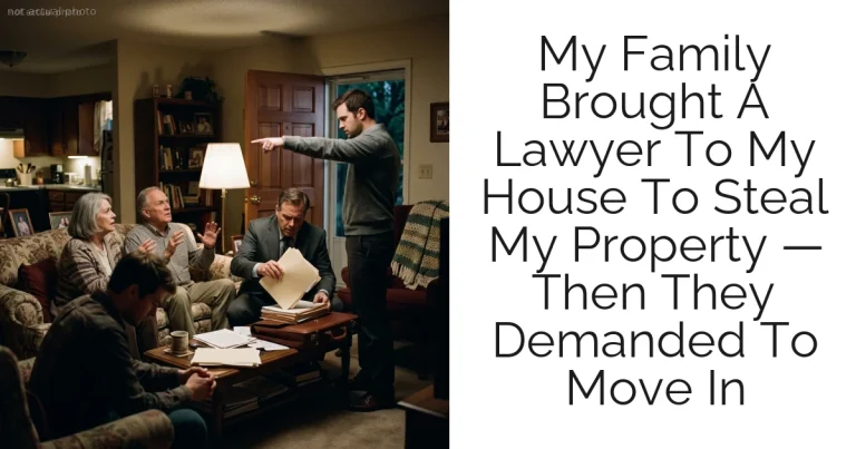 My Family Brought A Lawyer To My House To Steal My Property — Then They Demanded To Move In