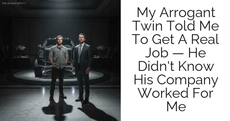 My Arrogant Twin Told Me To Get A Real Job — He Didn't Know His Company Worked For Me