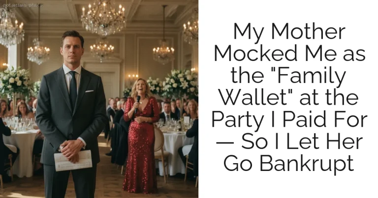 My Mother Mocked Me as the "Family Wallet" at the Party I Paid For — So I Let Her Go Bankrupt