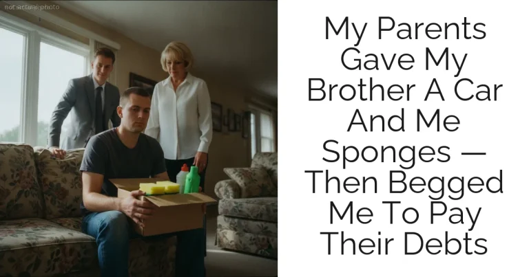 My Parents Gave My Brother A Car And Me Sponges — Then Begged Me To Pay Their Debts