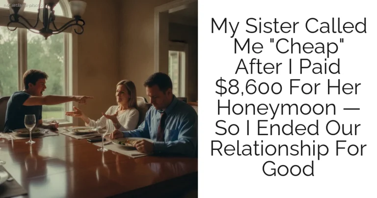 My Sister Called Me "Cheap" After I Paid $8,600 For Her Honeymoon — So I Ended Our Relationship For Good