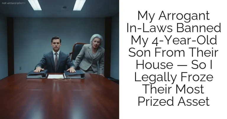My Arrogant In-Laws Banned My 4-Year-Old Son From Their House — So I Legally Froze Their Most Prized Asset
