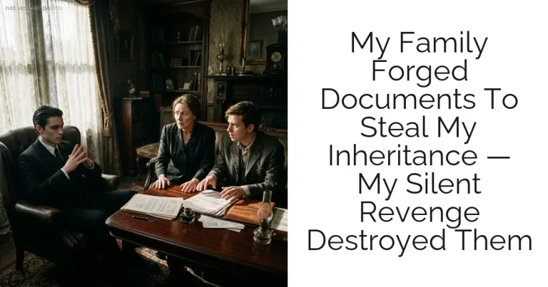 My Family Forged Documents To Steal My Inheritance — My Silent Revenge Destroyed Them
