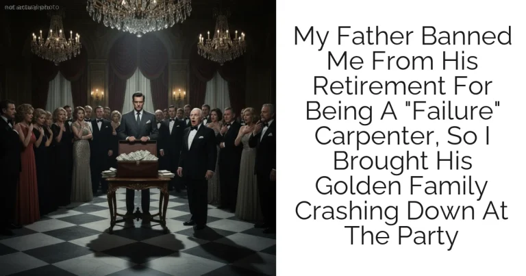 My Father Banned Me From His Retirement For Being A "Failure" Carpenter, So I Brought His Golden Family Crashing Down At The Party