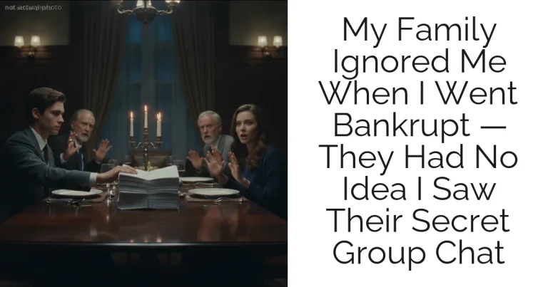My Family Ignored Me When I Went Bankrupt — They Had No Idea I Saw Their Secret Group Chat