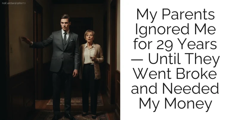 My Parents Ignored Me for 29 Years — Until They Went Broke and Needed My Money