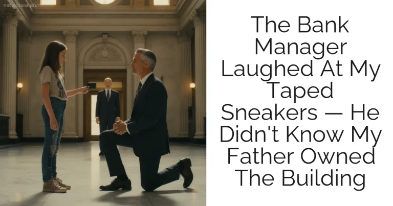 The Bank Manager Laughed At My Taped Sneakers — He Didn't Know My Father Owned The Building