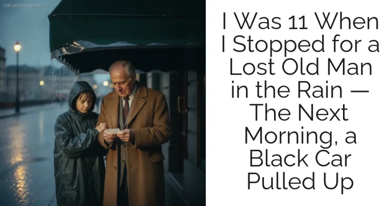 I Was 11 When I Stopped for a Lost Old Man in the Rain — The Next Morning, a Black Car Pulled Up