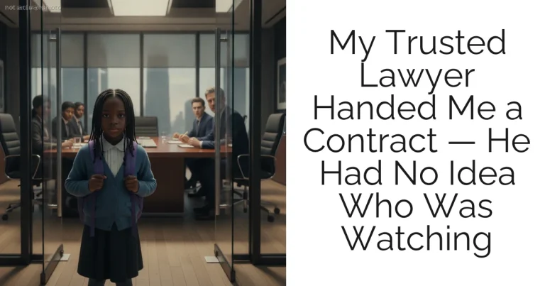 My Trusted Lawyer Handed Me a Contract — He Had No Idea Who Was Watching