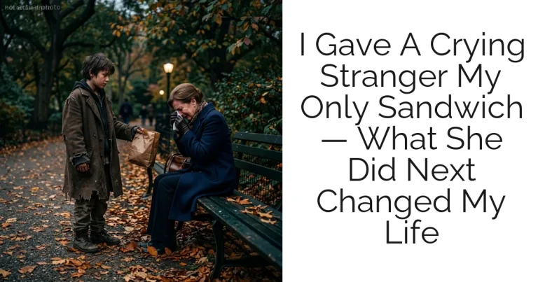 I Gave A Crying Stranger My Only Sandwich — What She Did Next Changed My Life