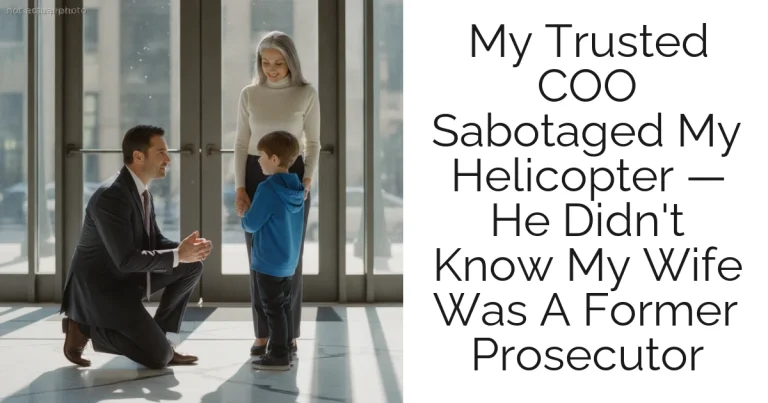 My Trusted COO Sabotaged My Helicopter — He Didn't Know My Wife Was A Former Prosecutor