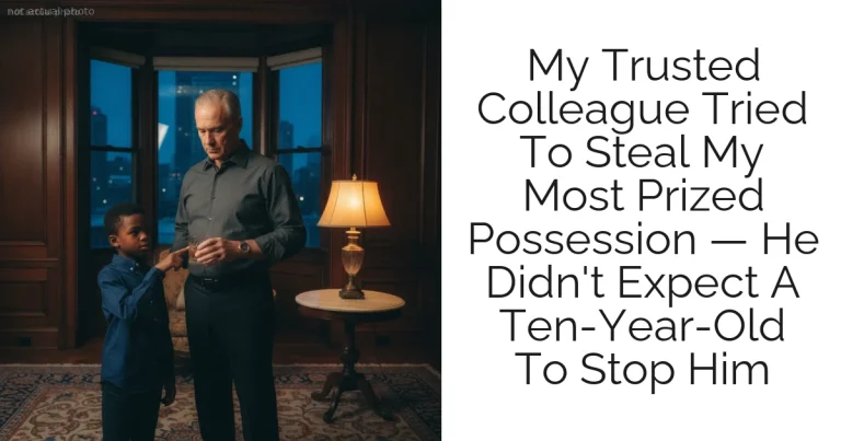 My Trusted Colleague Tried To Steal My Most Prized Possession — He Didn't Expect A Ten-Year-Old To Stop Him