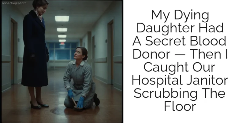 My Dying Daughter Had A Secret Blood Donor — Then I Caught Our Hospital Janitor Scrubbing The Floor