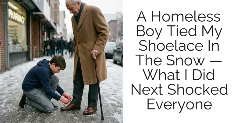 A Homeless Boy Tied My Shoelace In The Snow — What I Did Next Shocked Everyone