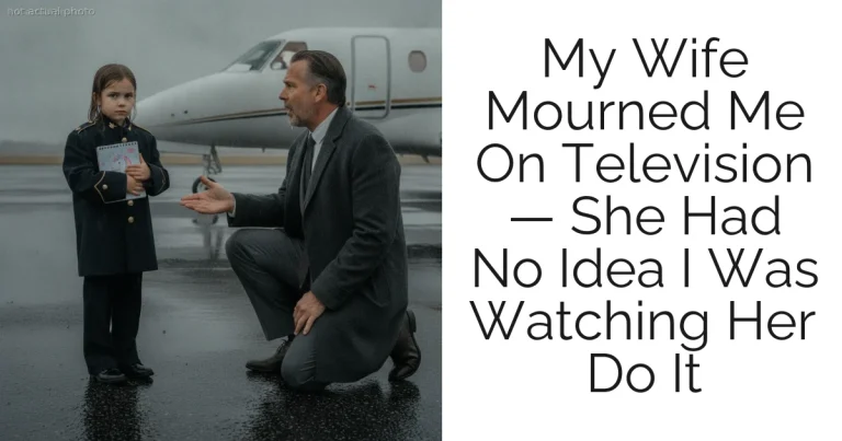 My Wife Mourned Me On Television — She Had No Idea I Was Watching Her Do It