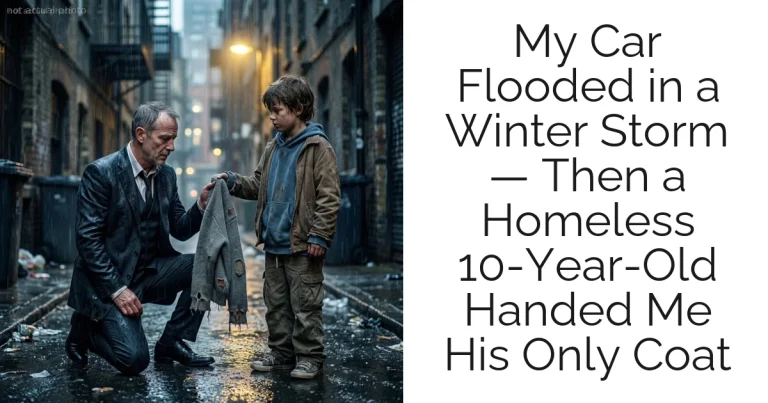 My Car Flooded in a Winter Storm — Then a Homeless 10-Year-Old Handed Me His Only Coat