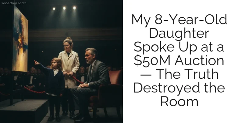 My 8-Year-Old Daughter Spoke Up at a $50M Auction — The Truth Destroyed the Room
