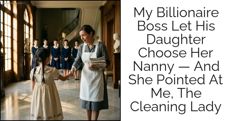 My Billionaire Boss Let His Daughter Choose Her Nanny — And She Pointed At Me, The Cleaning Lady
