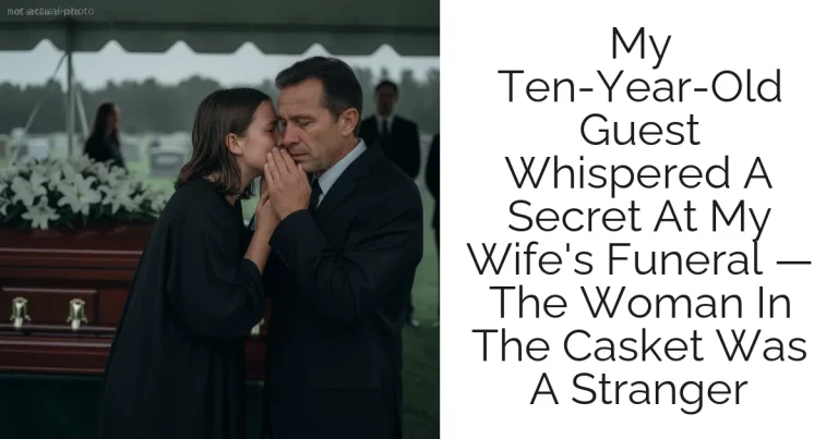 My Ten-Year-Old Guest Whispered A Secret At My Wife's Funeral — The Woman In The Casket Was A Stranger