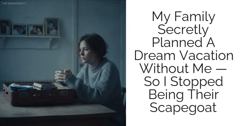 My Family Secretly Planned A Dream Vacation Without Me — So I Stopped Being Their Scapegoat