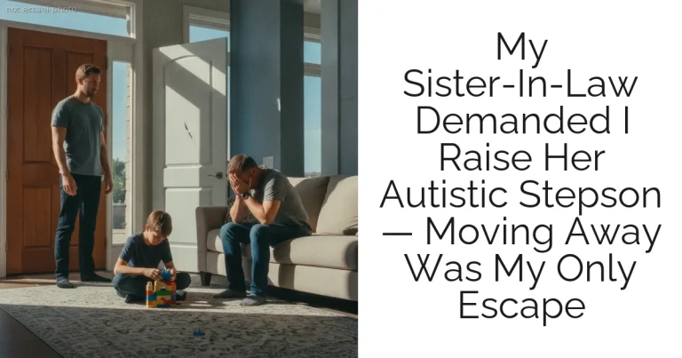 My Sister-In-Law Demanded I Raise Her Autistic Stepson — Moving Away Was My Only Escape