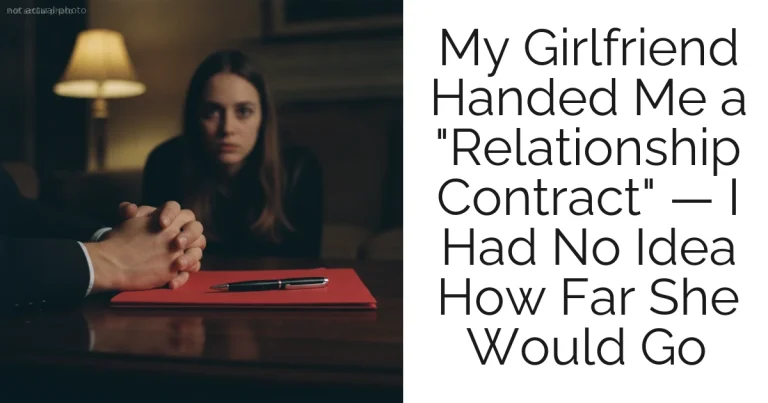 My Girlfriend Handed Me a "Relationship Contract" — I Had No Idea How Far She Would Go