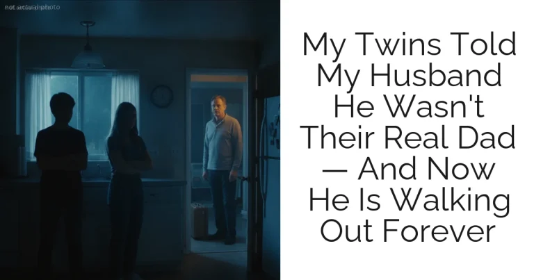 My Twins Told My Husband He Wasn't Their Real Dad — And Now He Is Walking Out Forever