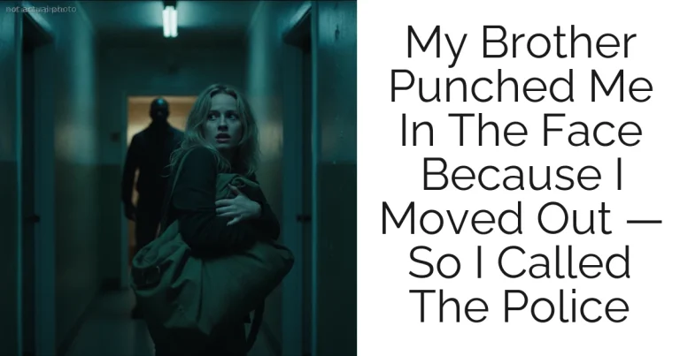 My Brother Punched Me In The Face Because I Moved Out — So I Called The Police