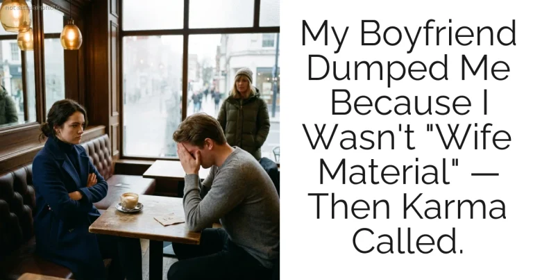 My Boyfriend Dumped Me Because I Wasn't "Wife Material" — Then Karma Called.
