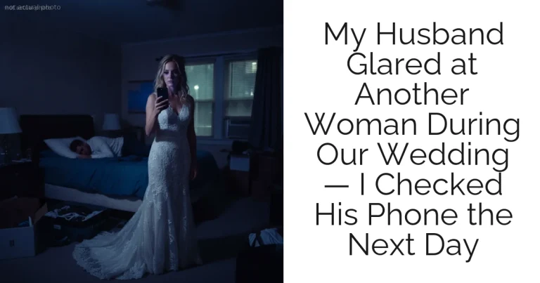 My Husband Glared at Another Woman During Our Wedding — I Checked His Phone the Next Day