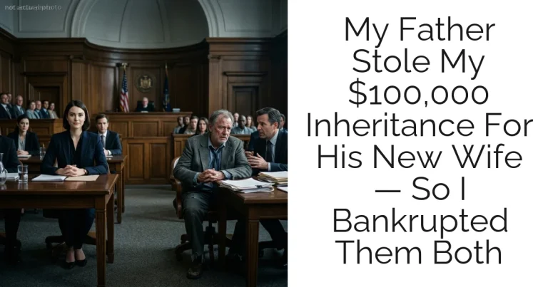 My Father Stole My $100,000 Inheritance For His New Wife — So I Bankrupted Them Both