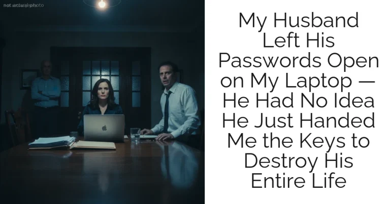 My Husband Left His Passwords Open on My Laptop — He Had No Idea He Just Handed Me the Keys to Destroy His Entire Life