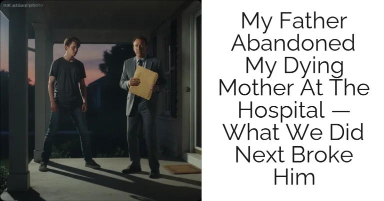 My Father Abandoned My Dying Mother At The Hospital — What We Did Next Broke Him
