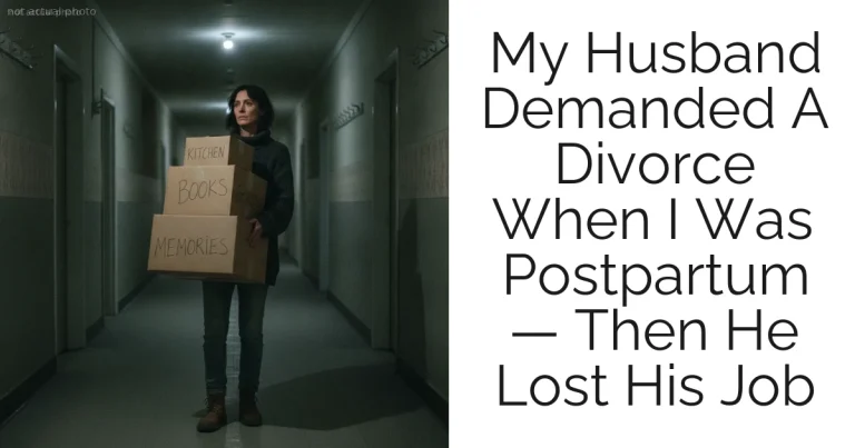 My Husband Demanded A Divorce When I Was Postpartum — Then He Lost His Job