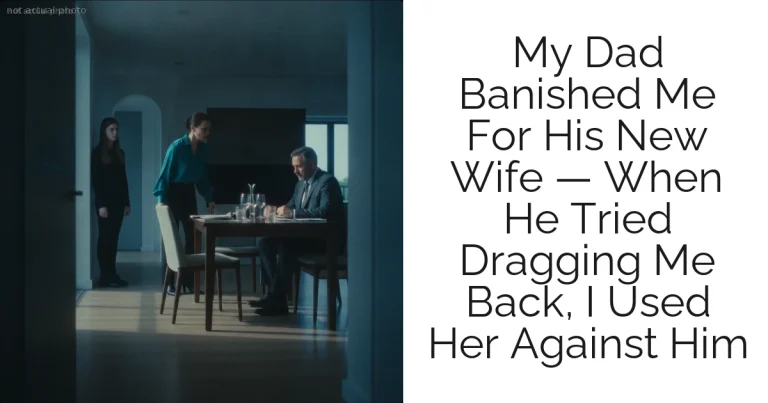 My Dad Banished Me For His New Wife — When He Tried Dragging Me Back, I Used Her Against Him