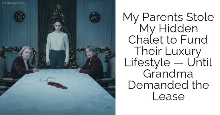 My Parents Stole My Hidden Chalet to Fund Their Luxury Lifestyle — Until Grandma Demanded the Lease