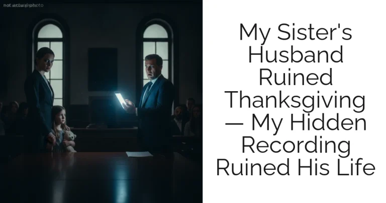 My Sister's Husband Ruined Thanksgiving — My Hidden Recording Ruined His Life