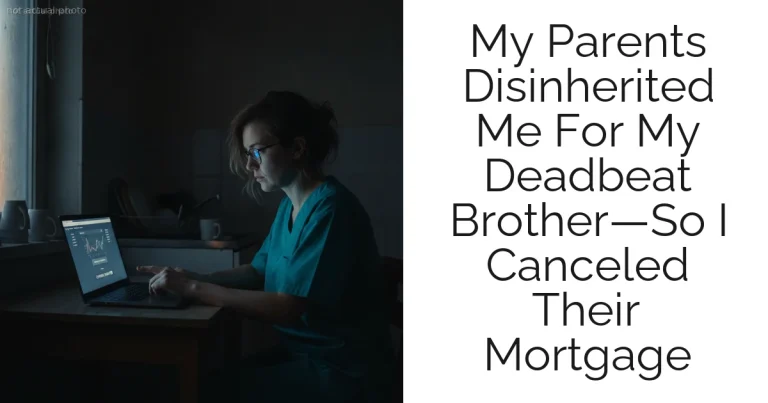 My Parents Disinherited Me For My Deadbeat Brother—So I Canceled Their Mortgage