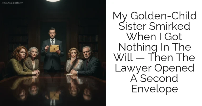 My Golden-Child Sister Smirked When I Got Nothing In The Will — Then The Lawyer Opened A Second Envelope