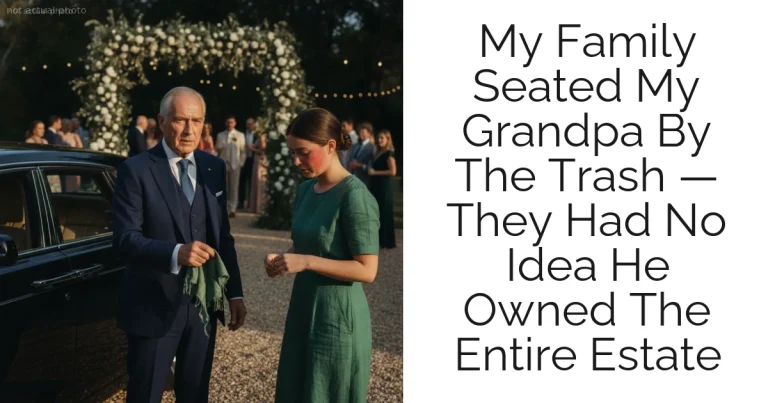 My Family Seated My Grandpa By The Trash — They Had No Idea He Owned The Entire Estate