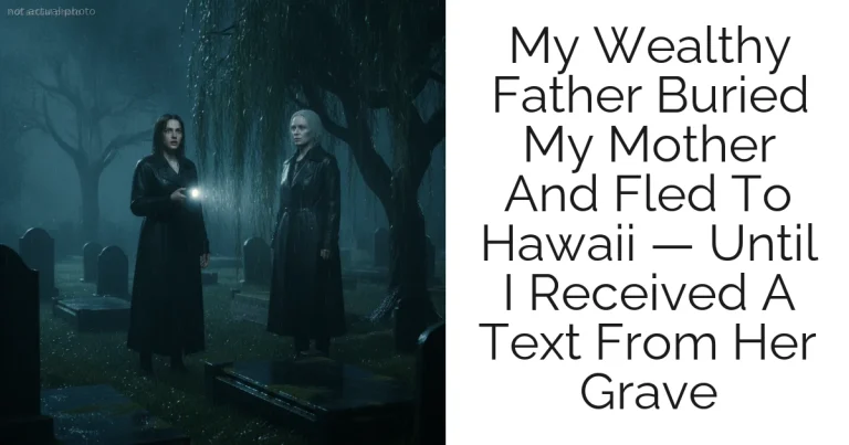 My Wealthy Father Buried My Mother And Fled To Hawaii — Until I Received A Text From Her Grave