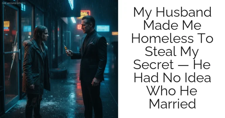 My Husband Made Me Homeless To Steal My Secret — He Had No Idea Who He Married