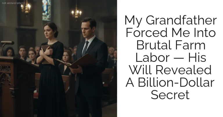 My Grandfather Forced Me Into Brutal Farm Labor — His Will Revealed A Billion-Dollar Secret